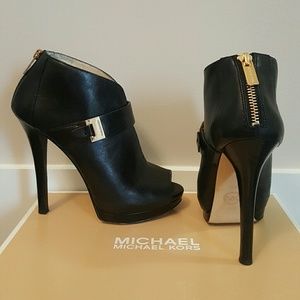 Michael Kors peep toe booties
